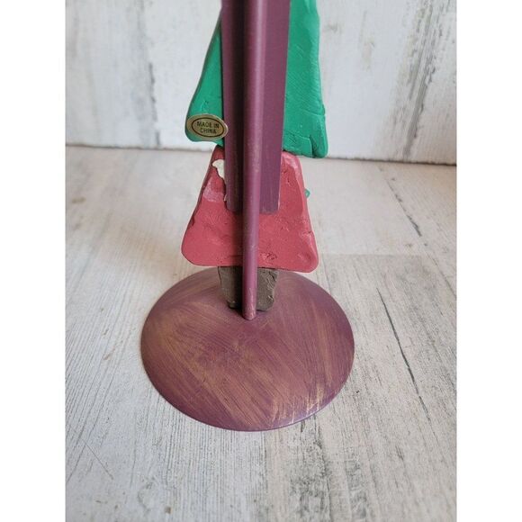 Candlestick holder clay Xmas tree gingerbread men vintage home decor - Picture 8 of 9